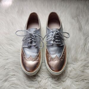 SEY by Seychelles Rose Gold Leather Brogue Shoes 10